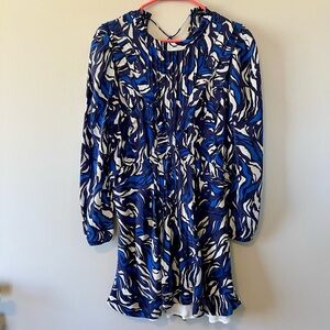 Isabel Marant Robe Salvia blue silk dress